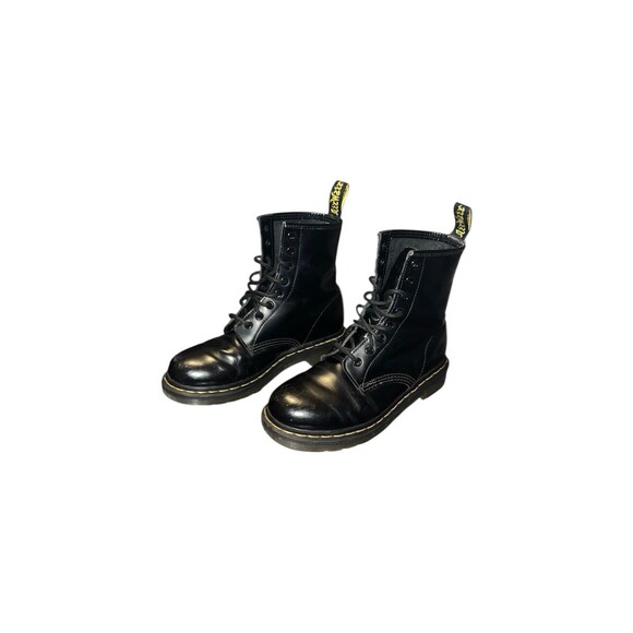 Dr. Martens Womens 1480W Black Leather Lace Up Ankle Combat Boots Sz 7 Grunge - Picture 16 of 16